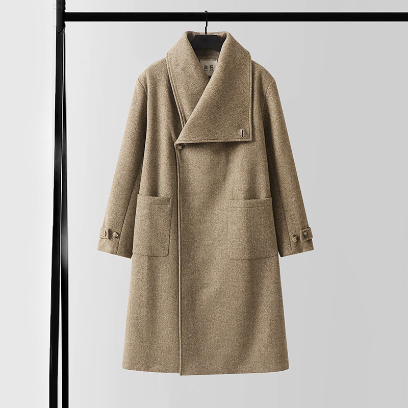 Damen Oversized Wollmix-Mantel mit weitem Schalkragen und aufgesetzten Taschen Shop Nory