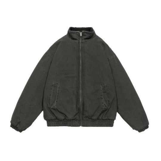 Unisex Wattierte Bomberjacke mit Teddyfutter Shop Nory