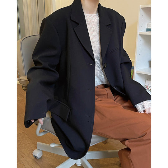 Damen Boxy‑Sakko aus Leinenmix mit verlängerter Länge und Drei‑Knopf‑Front Shop Nory
