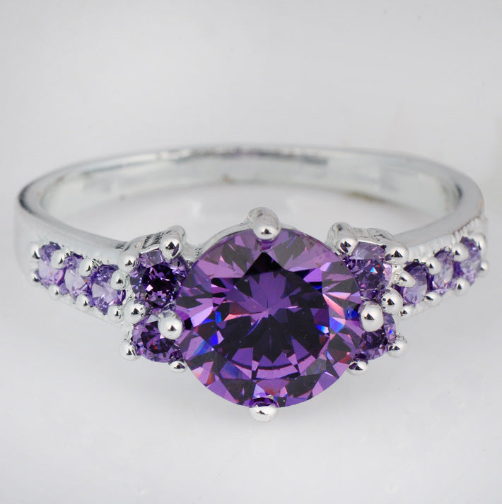 Damen Ring mit extravaganten Zirkonia-Einsätzen und funkelndem Rosenquarz Shop Nory