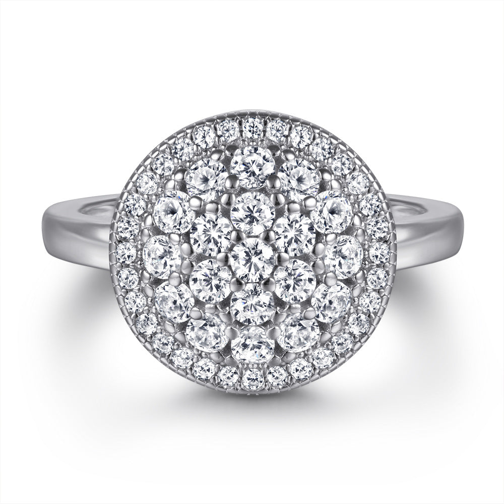 Damen Ring mit funkelndem Kristall-Pavé-Design Shop Nory