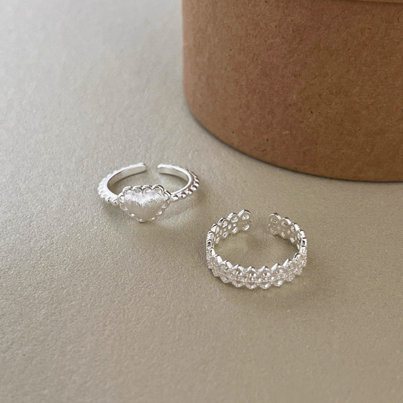 Damen Offener Ring mit elegantem Wellenmuster und strukturiertem Design Shop Nory