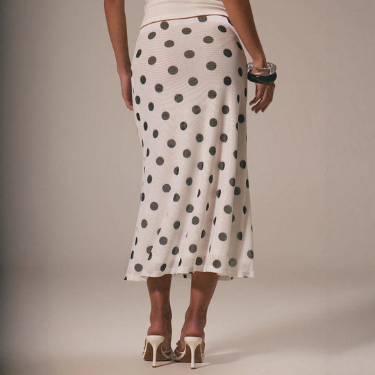 Damen Eleganter Maxirock mit Punkten