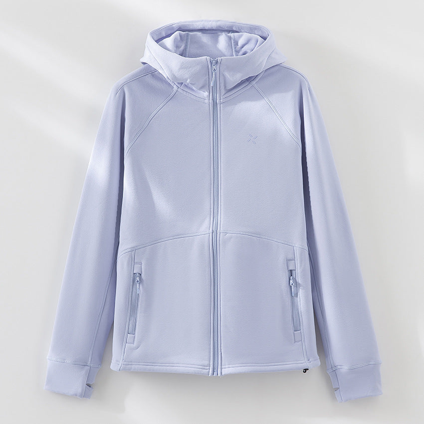 Damen Kapuzen-Fleecejacke mit durchgehendem Reißverschluss, ergonomischen Nähten und Reißverschlusstaschen Shop Nory