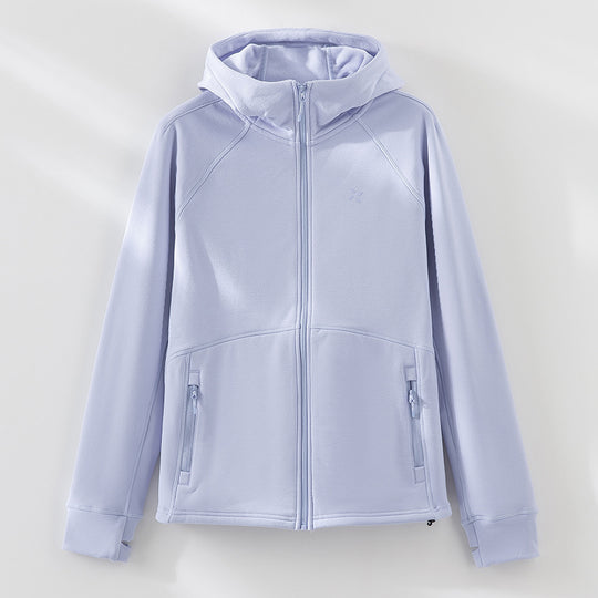 Damen Kapuzen-Fleecejacke mit durchgehendem Reißverschluss, ergonomischen Nähten und Reißverschlusstaschen Shop Nory