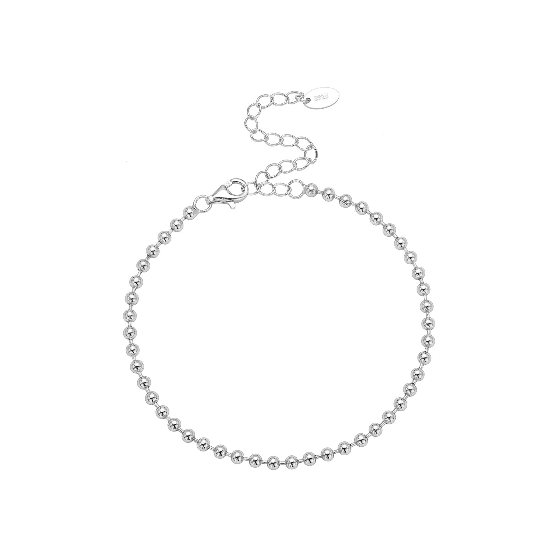 Damen Armband mit luxuriösen Kugelverzierung aus hochwertigem 925 Sterling Silber Shop Nory