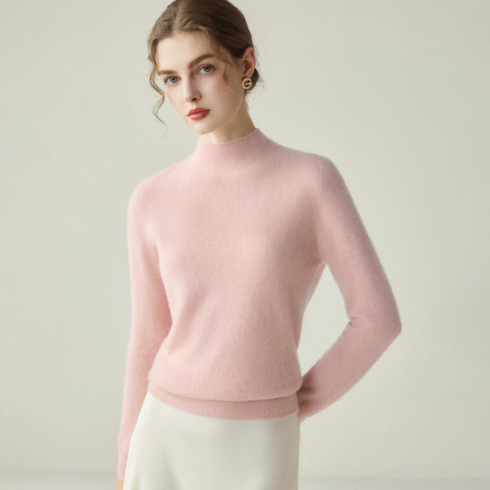 Damen Schmaler Mockneck-Feinstrickpullover mit kaschmirähnlicher Haptik Shop Nory