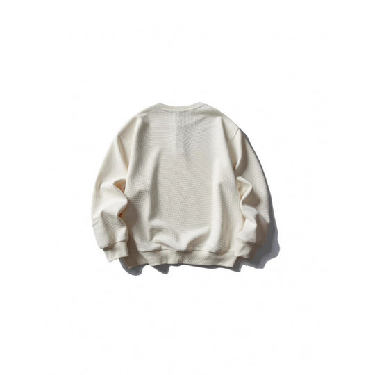 Unisex Waffelstrick-Henley-Sweatshirt im Oversize‑Cut mit Knopfleiste Shop Nory