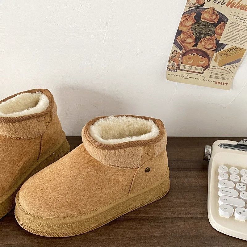 Damen Gefütterte Ankle‑Winterboots im Hausschuh‑Look mit Kunstfellfutter und rutschfester Profilsohle Shop Nory