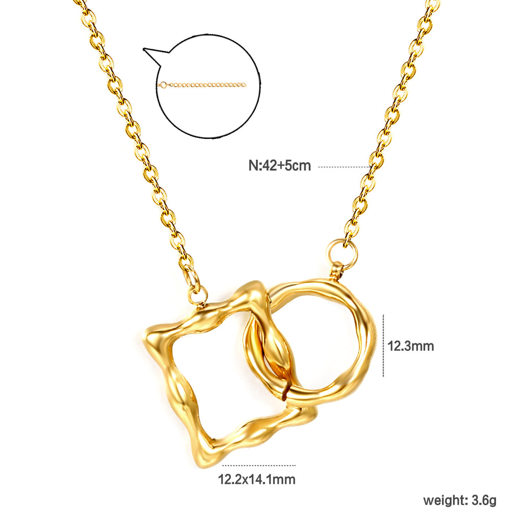 Damen elegante Halskette mit Blumenmotiven und hochwertiger Gliederstruktur Shop Nory