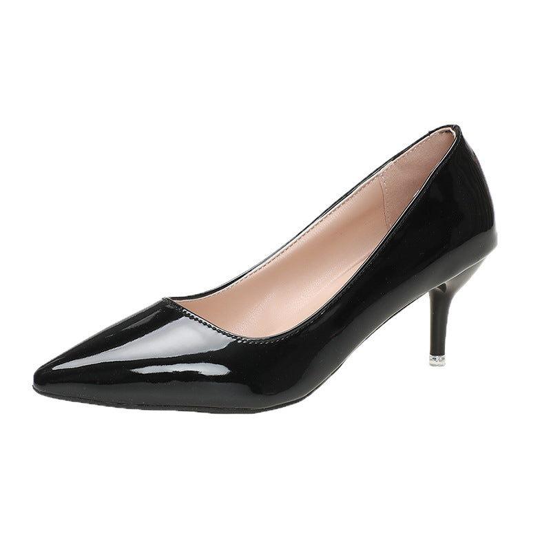 Damen elegante spitze High Heels mit glänzendem Finish