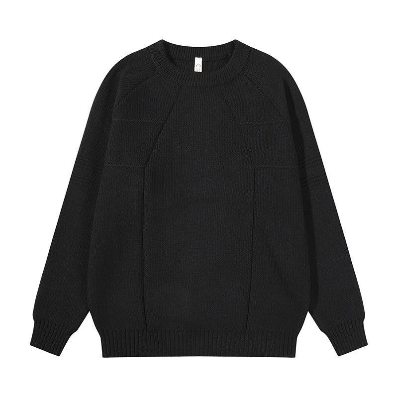Unisex Grobgestrickter Oversize-Pullover mit Raglanärmeln und strukturierten Einsatznähten Shop Nory