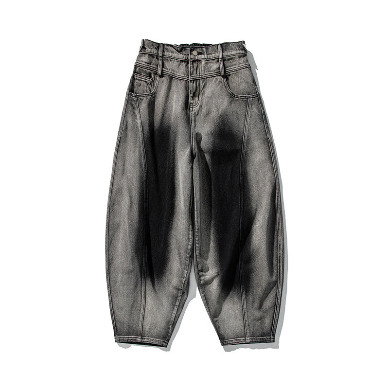 Herren Weite Paneel‑Denimhose mit Ballonbeinen und tiefem Schritt Shop Nory