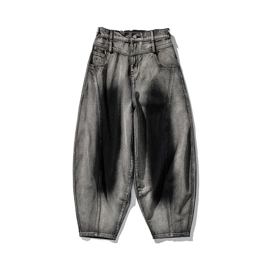 Herren Weite Paneel‑Denimhose mit Ballonbeinen und tiefem Schritt Shop Nory