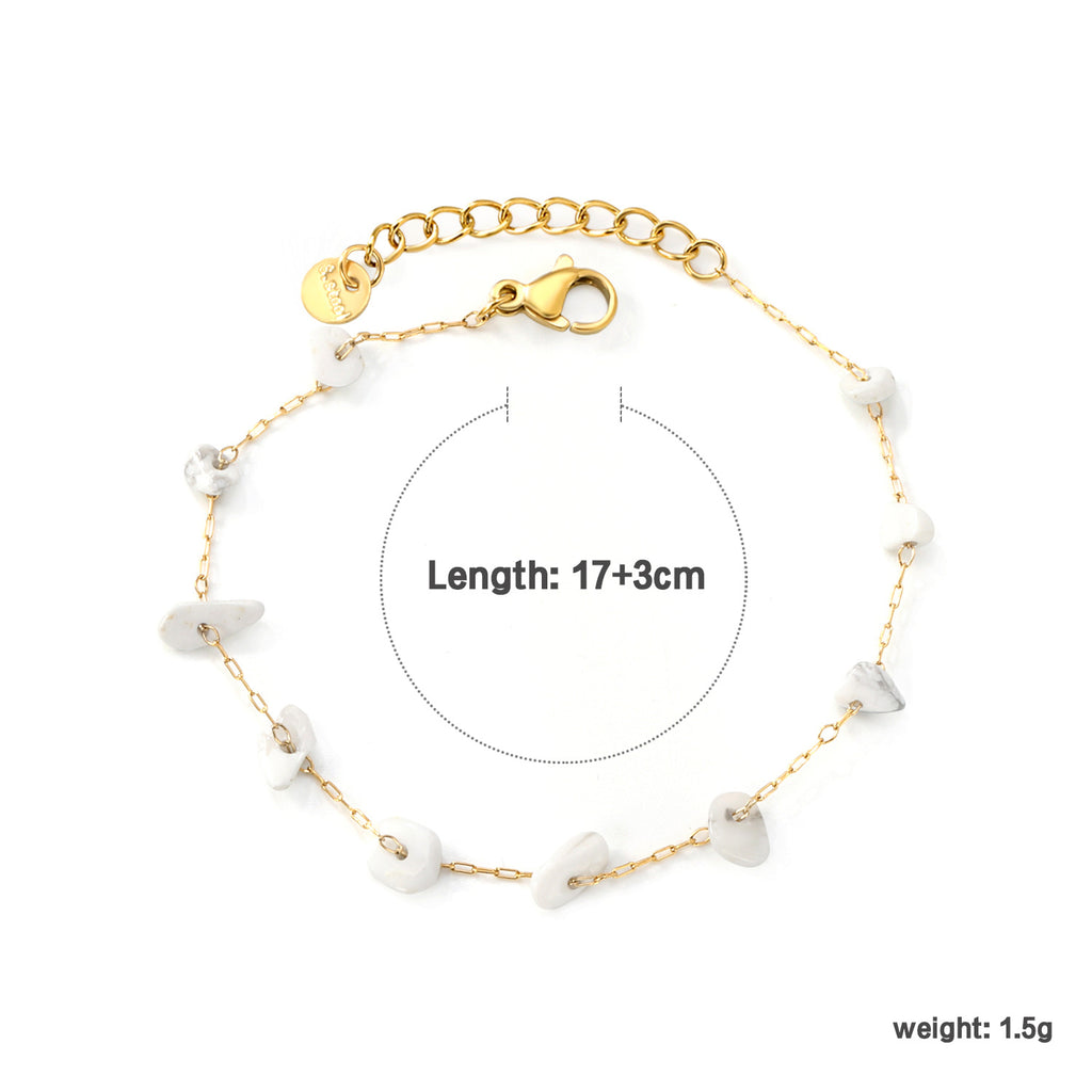 Damen Armband mit bunten Gewinnsteinen und exquisitem Goldbeschichtungsdesign Shop Nory