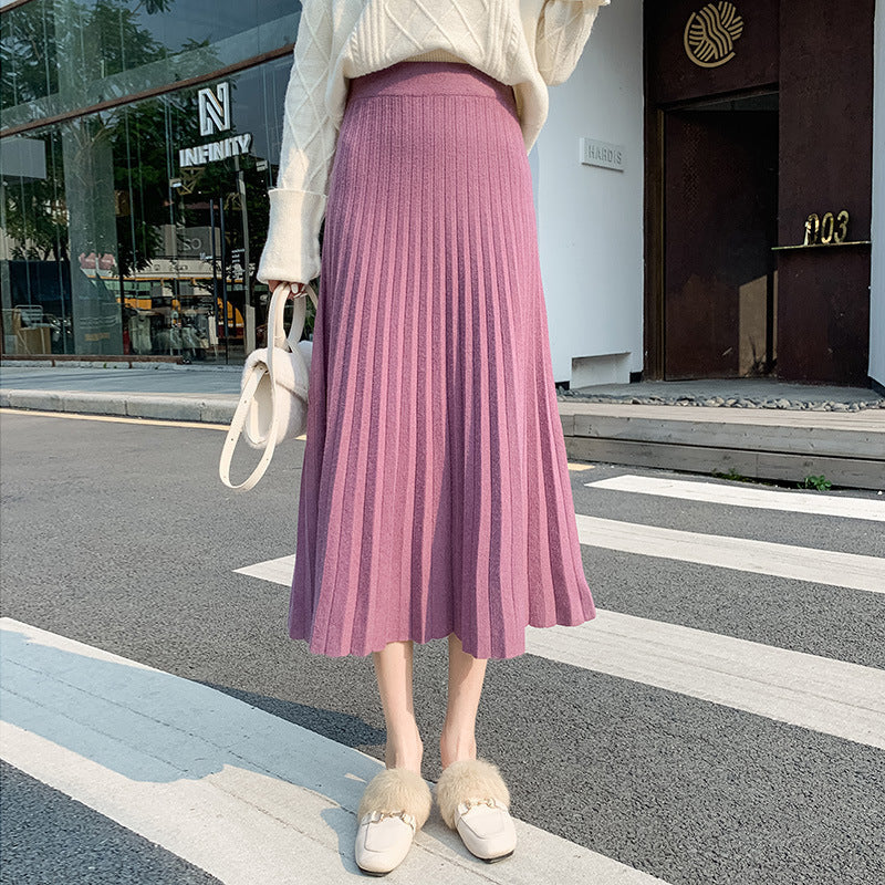 Damen Plissierter Maxirock aus weichem Strick Shop Nory