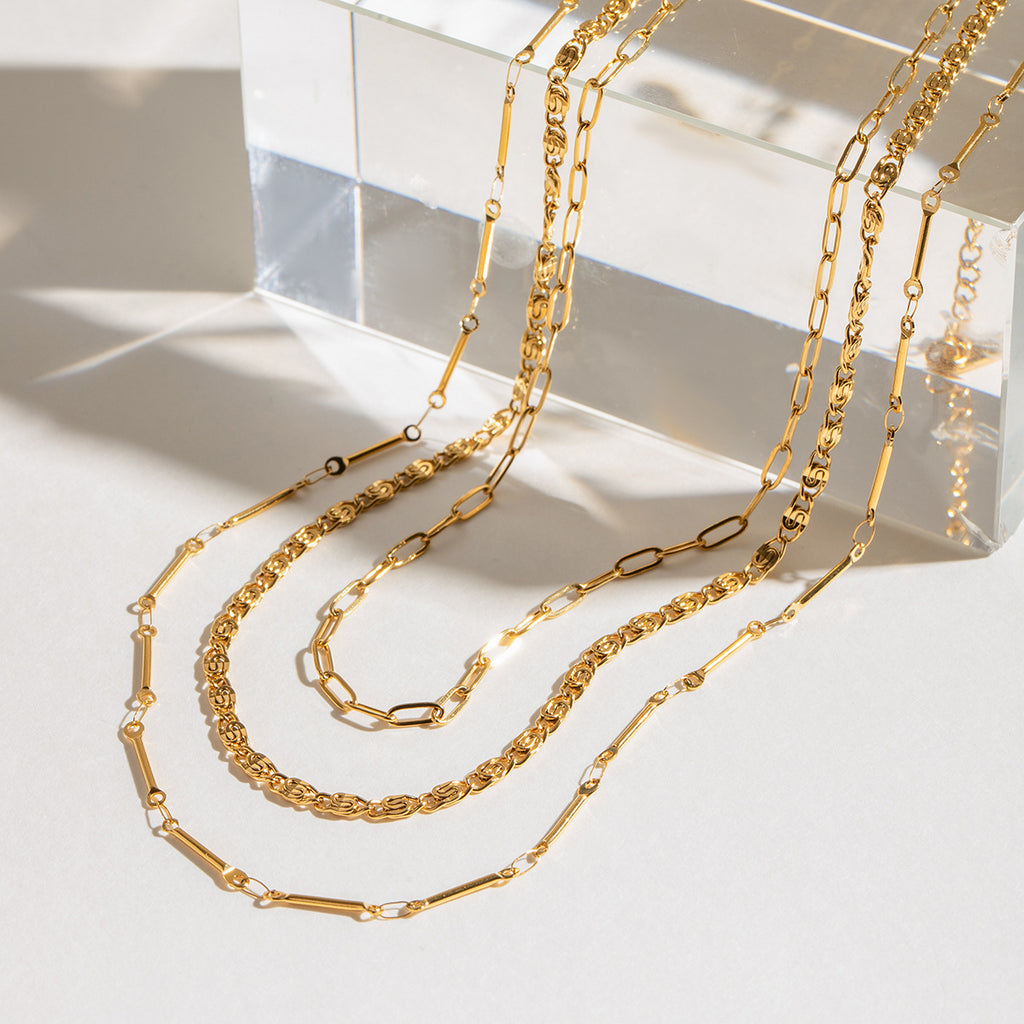Damen Halskette aus hypoallergenem Edelstahl mit verstellbarem Kettendesign Shop Nory