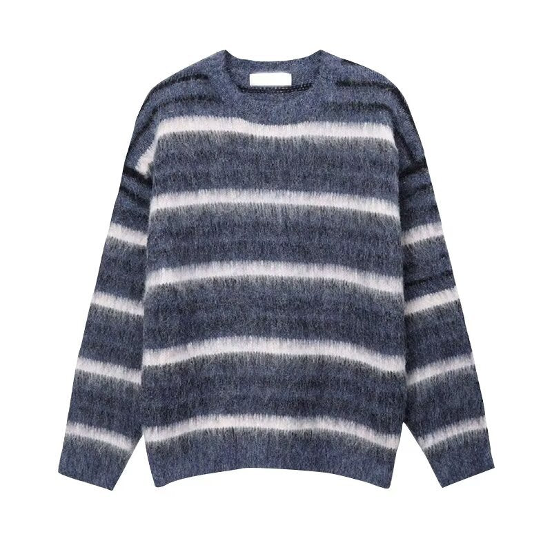 Herren Gemütlicher Grobstrickpullover mit Streifen Shop Nory