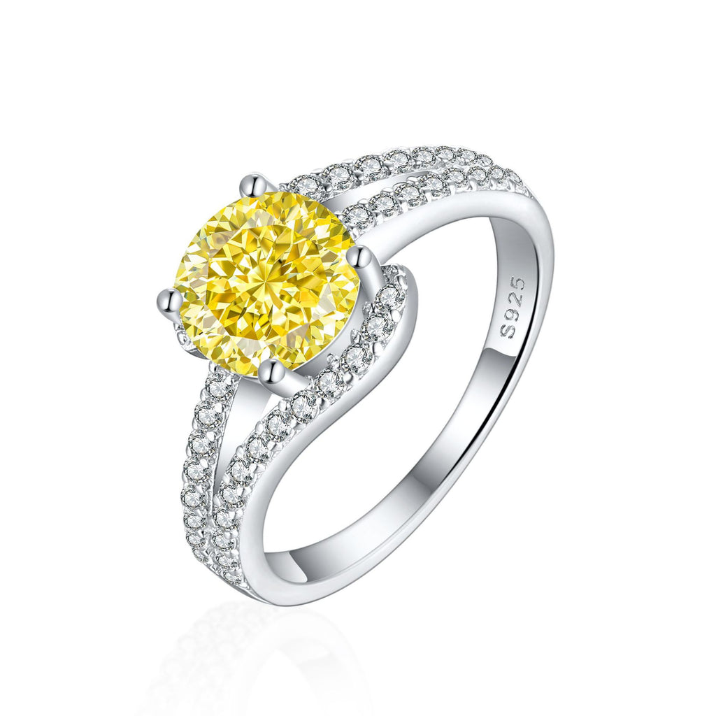 Damen Eleganter Ring mit funkelndem Zirkonia-Besatz Shop Nory