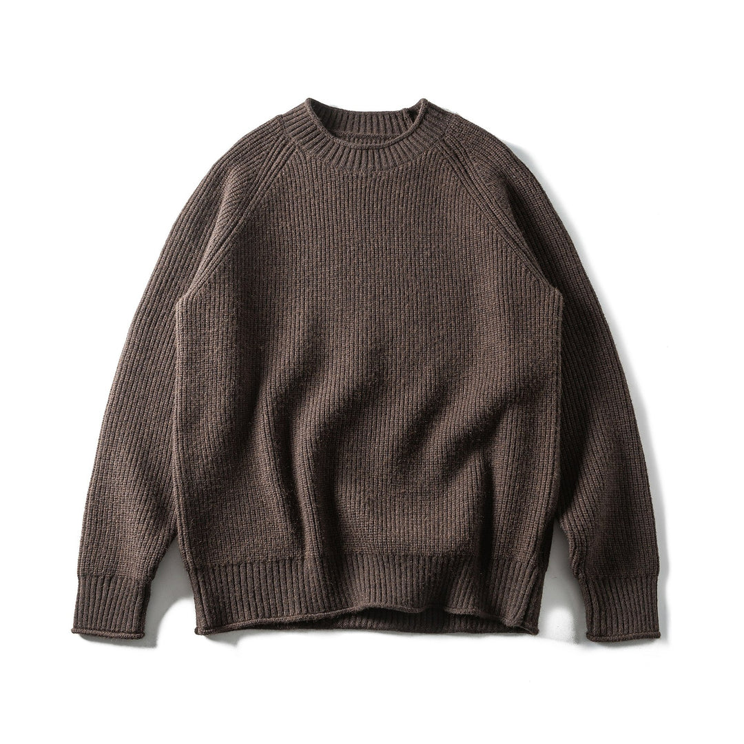 Herren Rippstrickpullover mit Rundhals und Raglanärmeln Shop Nory