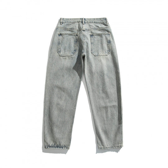 Herren Lässige Straight‑Leg Jeans mit Used‑Waschung und Destroyed-Details Shop Nory