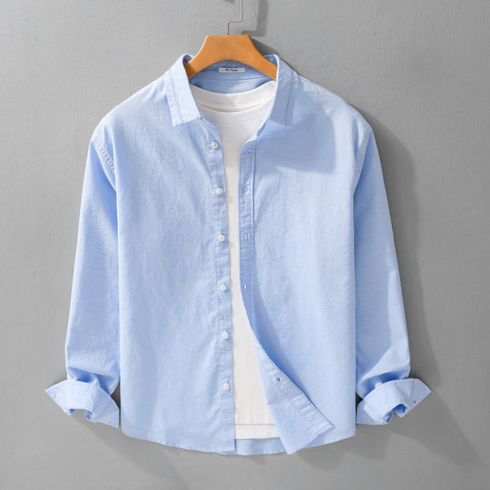 Herren Leichtes Baumwollhemd mit Lagen‑Look und Kentkragen Shop Nory