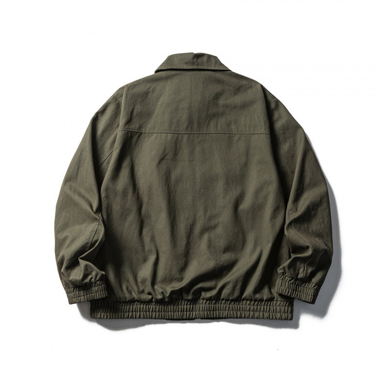 Herren Boxy-Canvas-Blouson mit durchgehendem Reißverschluss und elastischen Bündchen Shop Nory