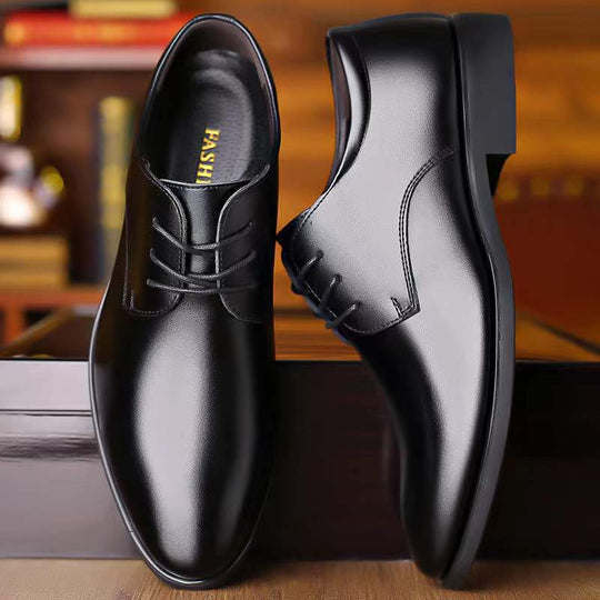 Herren Elegante Leder Schnürschuhe mit rutschfester Sohle und atmungsaktivem Innenfutter