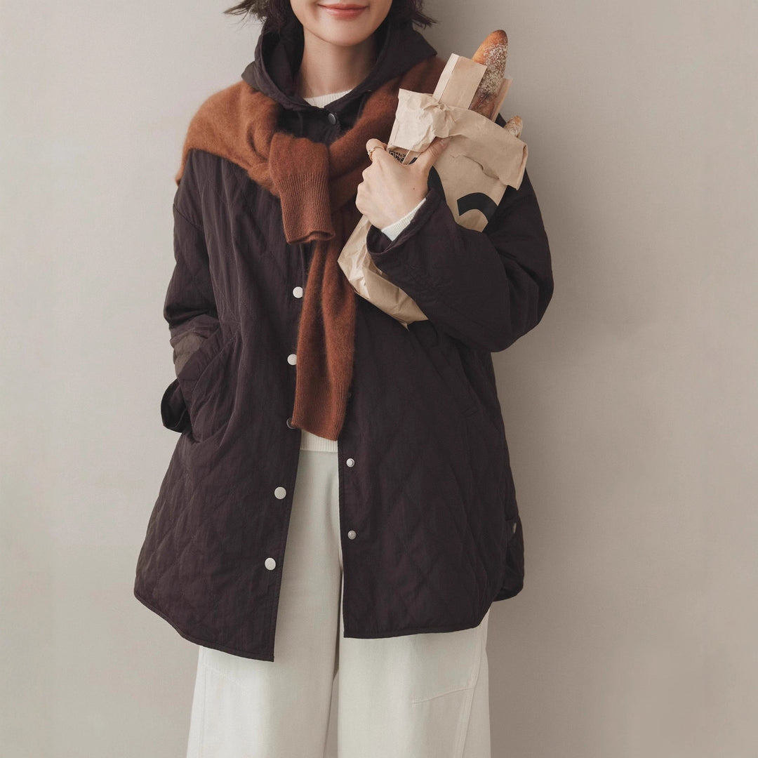 Damen Modische Steppjacke mit Kapuze Shop Nory