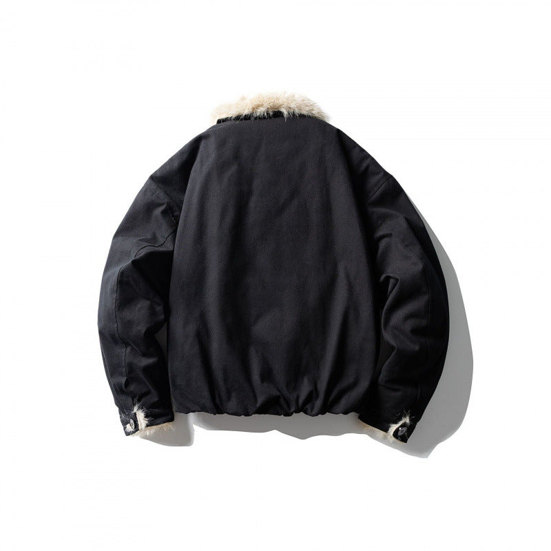 Herren Kurzjacke im Boxy-Bomberstil mit Teddybesatz und thermischer Innenfütterung Shop Nory
