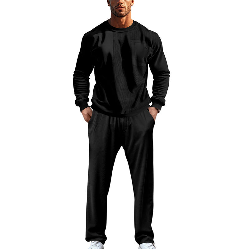 Herren Bequemer und eleganter Freizeitanzug mit praktischen Taschen und elastischem Bund