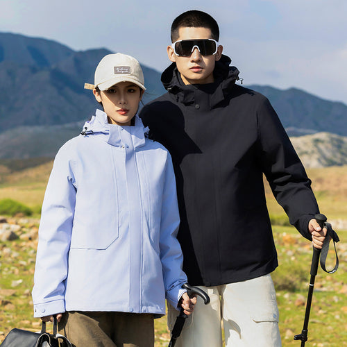 Herren Leichter wasserdichter Parka mit verstellbarer Kapuze und verdecktem Reißverschluss Shop Nory