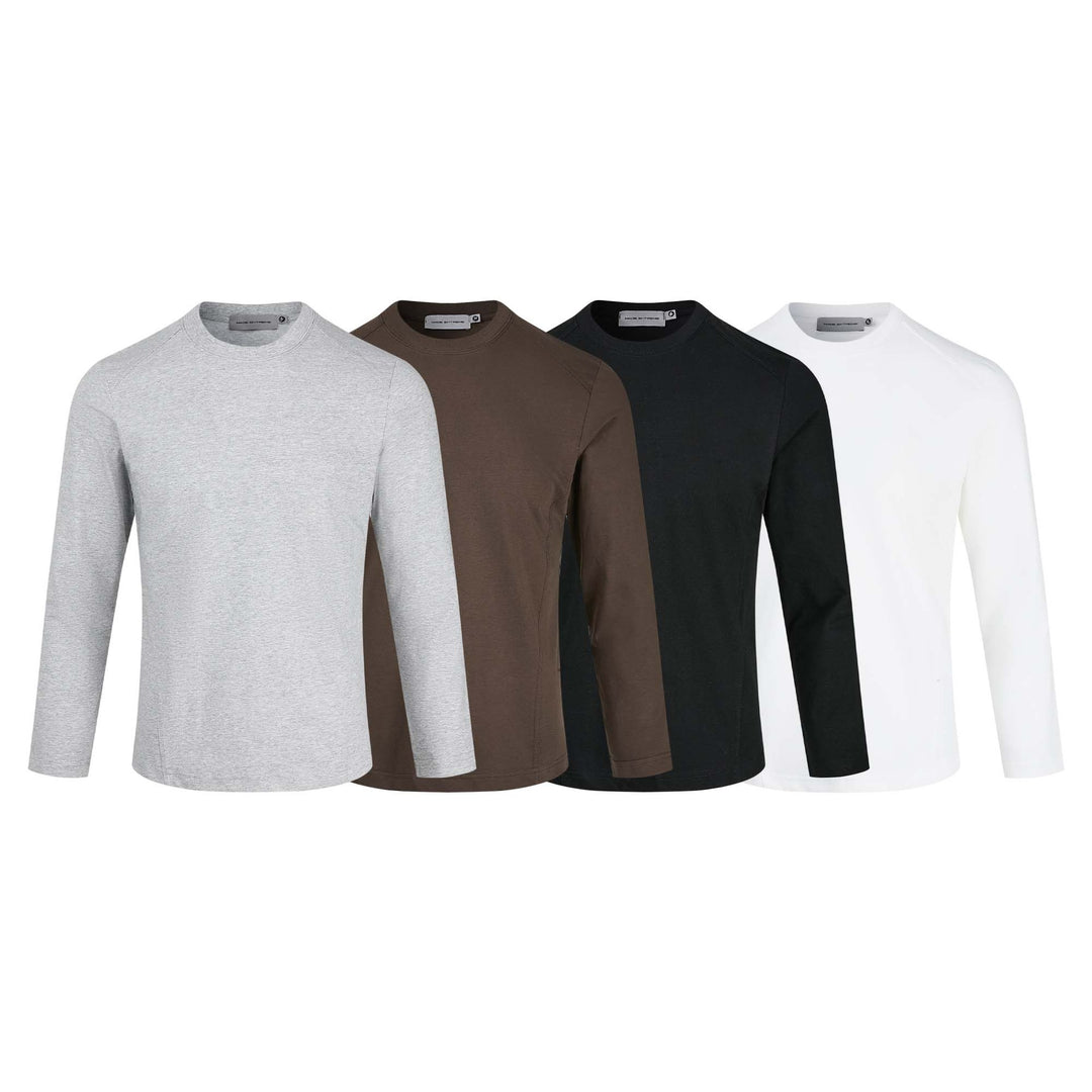 Unisex Atmungsaktives Langarm-Funktionsshirt aus Mikrofaser mit Raglanärmeln Shop Nory