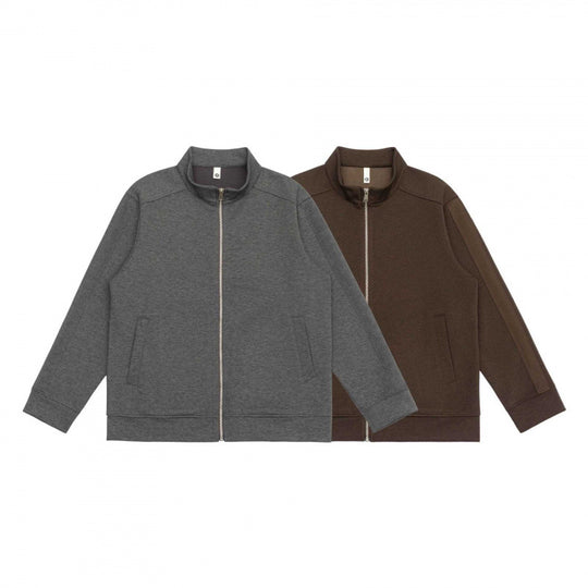 Unisex Boxy-Trainingsblouson mit durchgehendem Reißverschluss, Stehkragen und eingesetzter Seitenpaspel Shop Nory