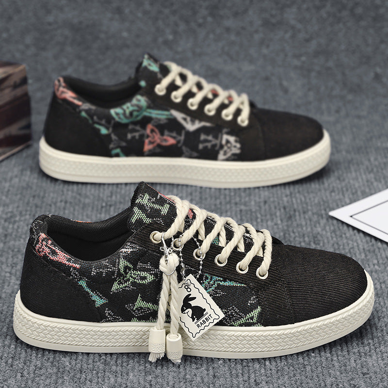 Damen Lässige Canvas-Sneakers mit einzigartigem Druckdesign