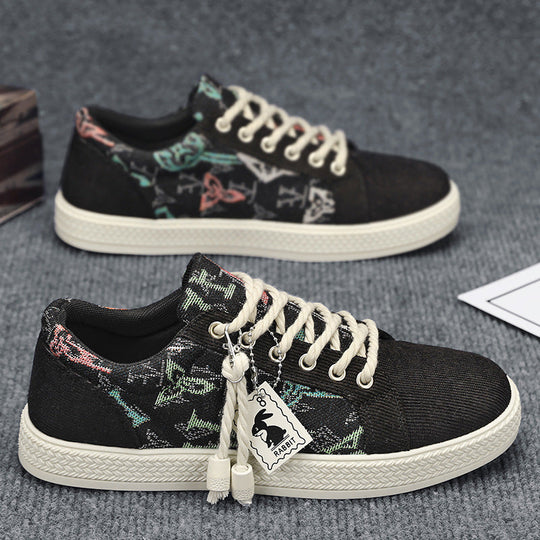 Damen Lässige Canvas-Sneakers mit einzigartigem Druckdesign