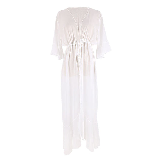 Damen Strandkimono mit luxuriösem Wellenmuster