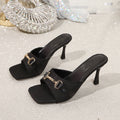 Damen modische Slingback-Pantoletten mit schickem Riemendesign und elegantem Absatz
