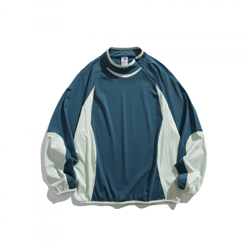 Unisex Weit geschnittenes winddichtes Funktions-Sweatshirt mit Kontrastpaneelen Shop Nory