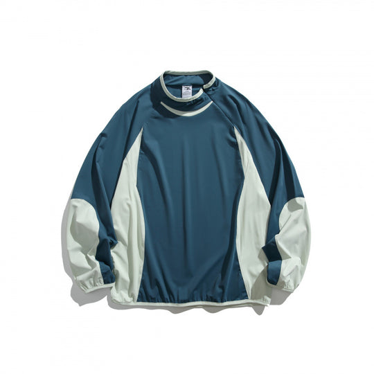 Unisex Weit geschnittenes winddichtes Funktions-Sweatshirt mit Kontrastpaneelen Shop Nory