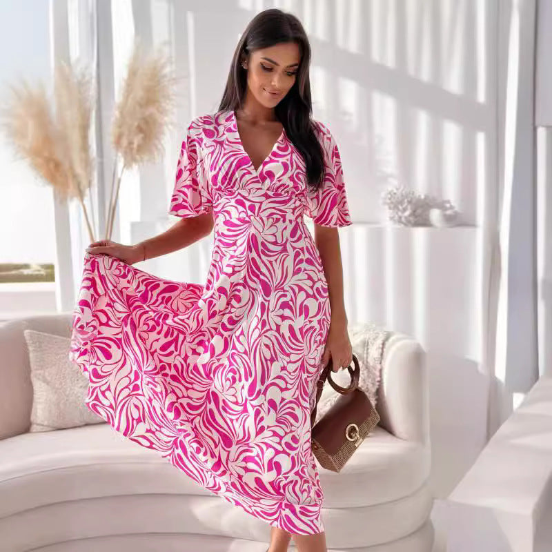 Damen Wickelkleid mit floralem Design