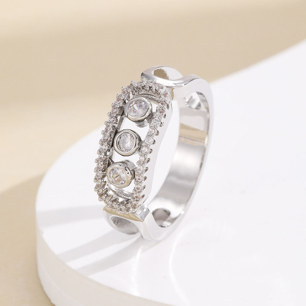 Damen goldener Zier-Ring mit funkelnden Steinen Shop Nory