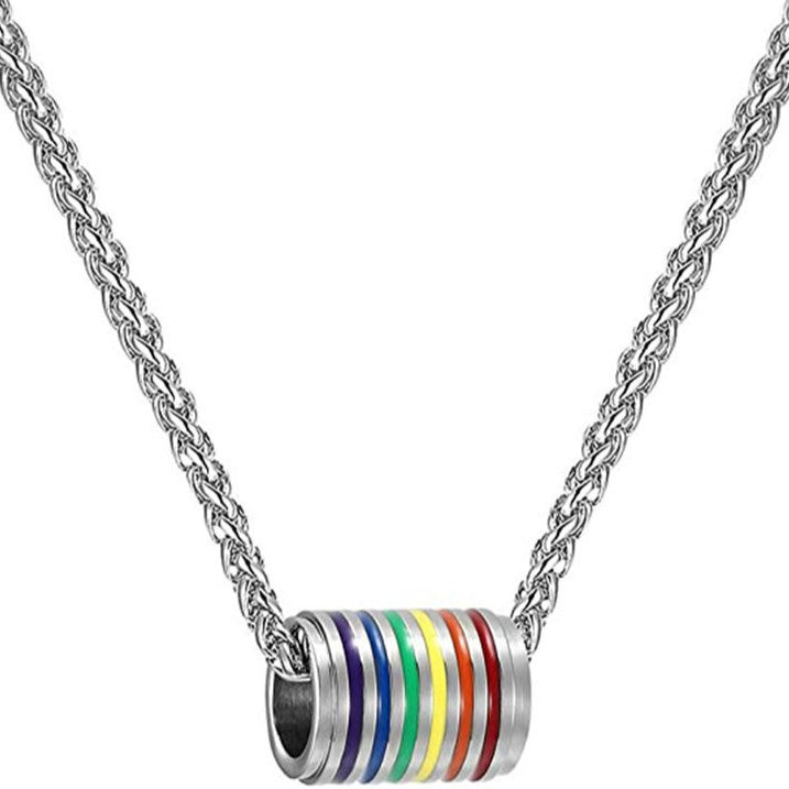 Damen trendige Halskette mit buntem Ringdesign Shop Nory