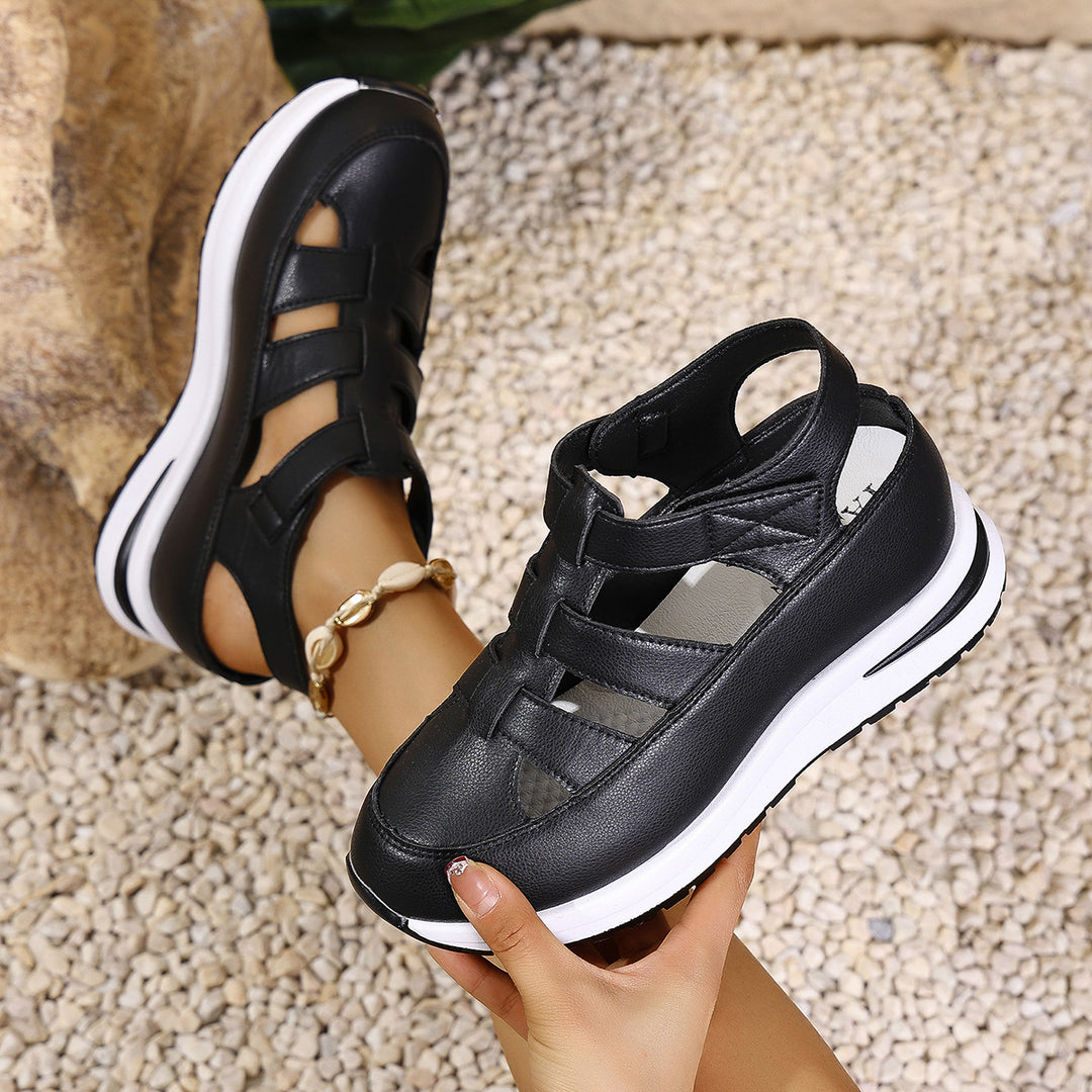 Damen Plateau‑Sneaker‑Sandale mit Klettverschluss und geschlossener Zehenpartie Shop Nory