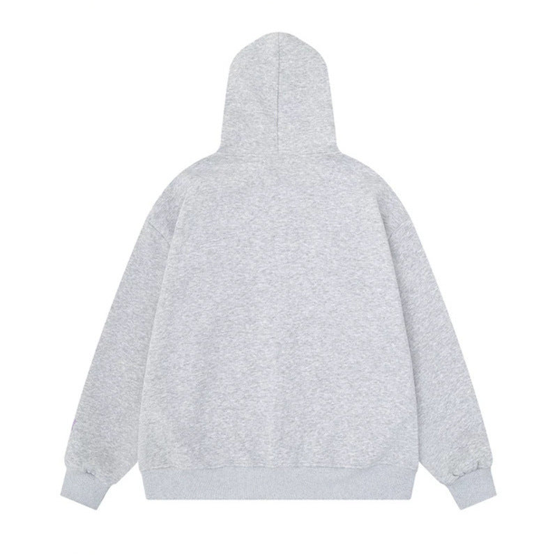 Damen Kapuzen-Sweatjacke im Oversize-Schnitt mit dekorativem Knopf-Print und gepunktetem Kapuzenfutter Shop Nory