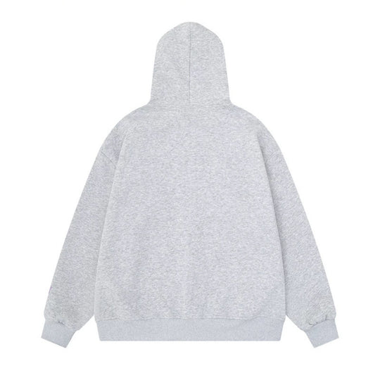 Damen Kapuzen-Sweatjacke im Oversize-Schnitt mit dekorativem Knopf-Print und gepunktetem Kapuzenfutter Shop Nory