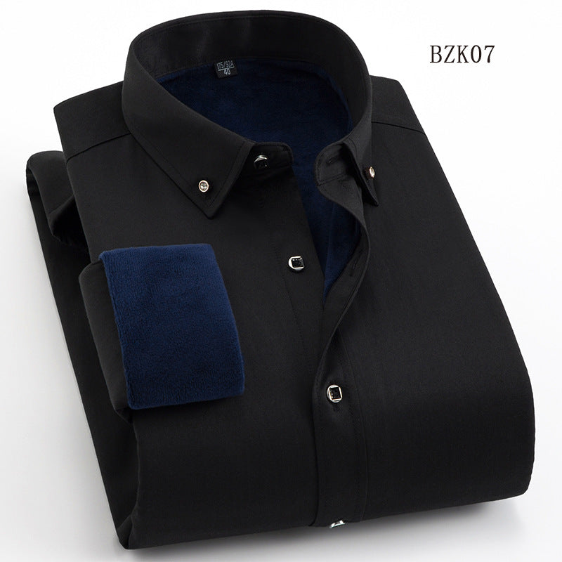 Herren Gefüttertes Businesshemd mit Thermofleece‑Innenseite und Button‑Down‑Kragen Shop Nory