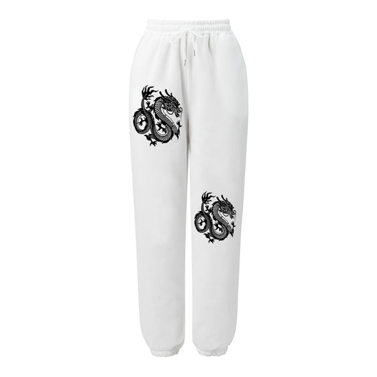 Damen nan weite Jogginghose hochgeschnitten mit seitlichem Statementprint und elastischem Bund Shop Nory