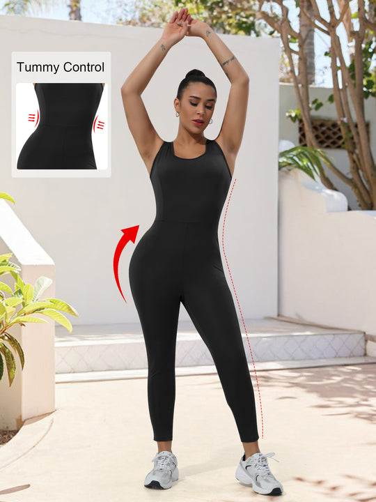 Damen Formender Sport-Einteiler mit hohem Taillenbund und Shaping-Effekt Shopy Nory