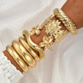 Damen Armreifen mit floralem Design Shop Nory